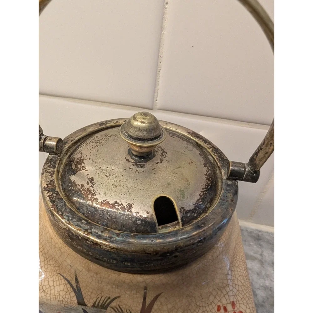 Vintage Pagoda Sugar Bowl‎ Yeoman Plate Silver Footed Lancaster Sandland England